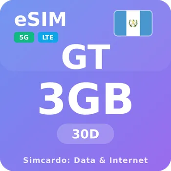 SIM karta Guatemala Mobilní Internet - eSIM 3GB 30 dní datová SIM karta