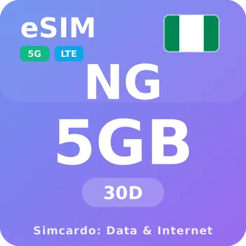 SIM karta Nigérie Mobilní Internet - eSIM 5GB 30 dní datová SIM karta