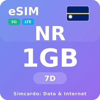 SIM karta Nauru Mobilní Internet - eSIM 1GB 7 dní datová SIM karta