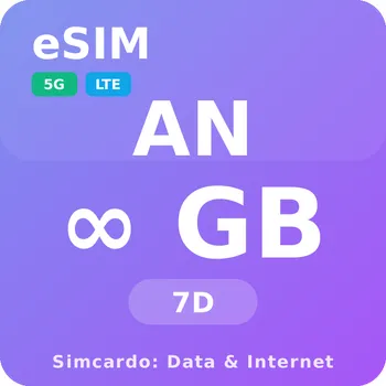 SIM karta Nizozemské Antily Neomezený Mobilní Internet - eSIM 7 dní datová SIM karta