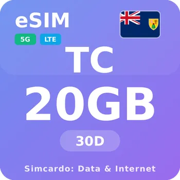 SIM karta Turks a Caicos Mobilní Internet - eSIM 20GB 30 dní datová SIM karta