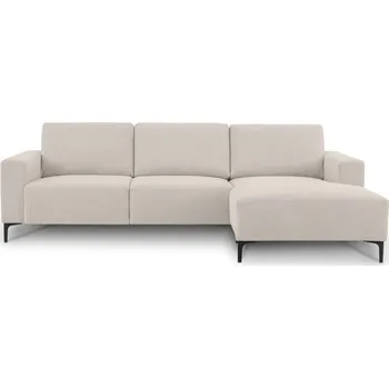 Pohovka Béžová žinylková rohová pohovka (pravý roh/s lenoškou) Fabian – Scandic ID_1832856