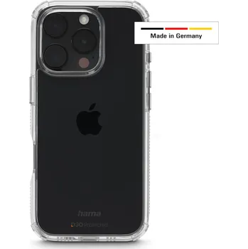 Pouzdro na mobilní telefon Hama Extreme Protect, kryt pro Apple iPhone 16 Pro, materiál D3O, nežloutne, průhledný