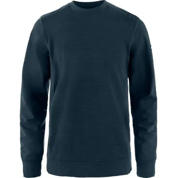 Pánská móda Pánská fleecová mikina s kulatým výstřihem FJÄLLRÄVEN Keb Fleece Crew Neck M Dark Navy - XS