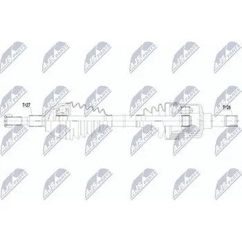 Hnací hřídel - poloosa NTY NPW-FR-185