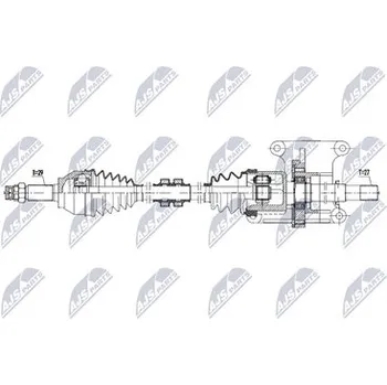 Poloosa kola Hnací hřídel - poloosa NTY NPW-NS-182