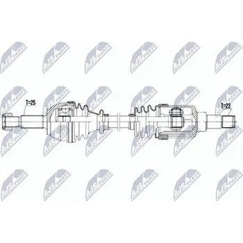 Hnací hřídel - poloosa NTY NPW-FR-197