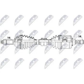 Poloosa kola Hnací hřídel - poloosa NTY NPW-NS-203