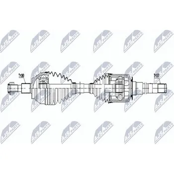 Poloosa kola Hnací hřídel - poloosa NTY NPW-ME-056