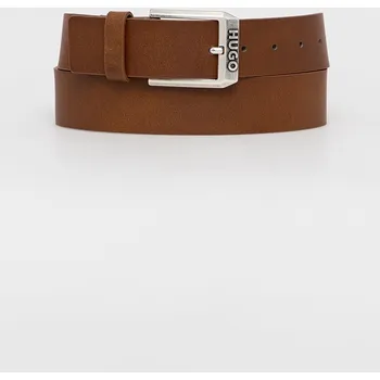 Opasek Kožený pásek HUGO Gelio-C_Sz40 50480441 hnědá 88X, vel. 95