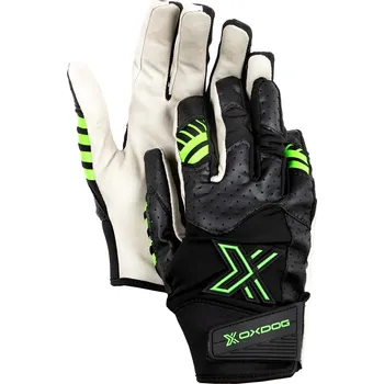 Florbalový chránič Oxdog X2 SKIN SR GOALIE GLOVE Black/Green Brankářské rukavice XL, černá / zelená