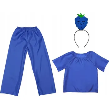 Karnevalový kostým KOSTÝM OSTRUŽINA KALHOTY ČELENKA MODRÁ 134-140 4e