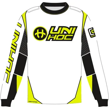 Florbal Unihoc OPTIMA white/neon yellow Brankářský dres XS, bílá / neonově žlutá