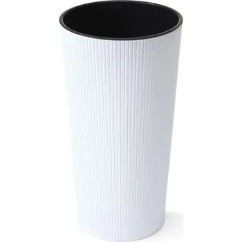Květináč Lamela LAMELA, květináč LILIA JUMPER, průměr 250 mm, výška 465 mm, bílý