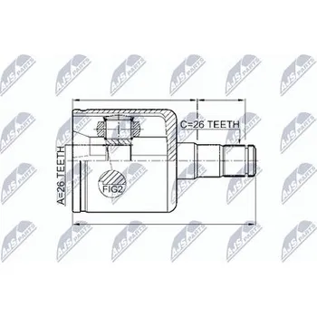 Poloosa kola Sada kloubů pro hnací hřídel NTY NPW-VV-003