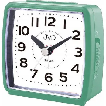 Budík Zelený podsvícený čtvercový budík s funkcí odloženého buzení (Snooze) JVD SRP7602.1 - Netiká