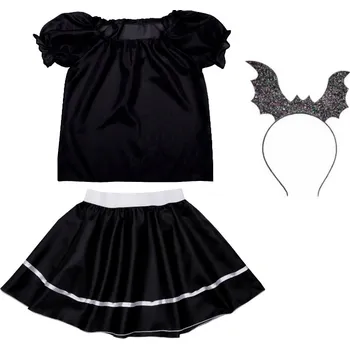 Karnevalový kostým KOSTÝM NETOPÝR GACEK SUKNĚ ČELENKA 134-140