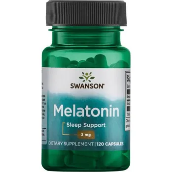 Zdraví Swanson Melatonin Doplněk stravy pro podporu spánku 120 ks, kapsle, 3 mg, EXP. 04/2024