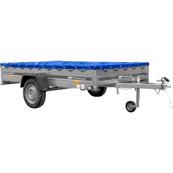 Jednonápravový přívěs na pružinách 264x150 UNITRAILER GARDEN 265/R KIPP s rámem H-0 a modrým krytem
