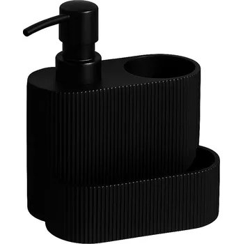 Mýdlenka EH Excellent Houseware Dávkovač saponátu KIMU s kartáčem a přihrádkou na houbičku