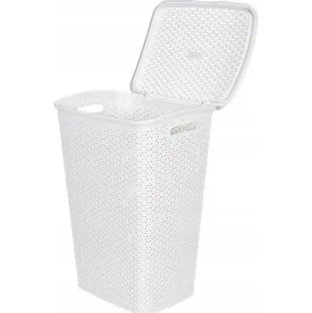 Koš na prádlo plast bílý