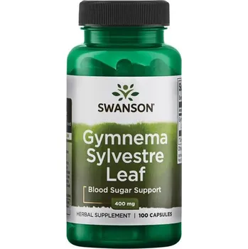 Zdraví Swanson Gymnema Sylvestre Leaf Doplněk stravy pro podporu krevního cukru 100 ks, kapsle, 400 mg, EXP. 02/2026