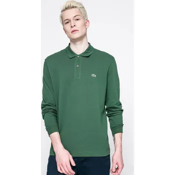 Pánské tričko Bavlněné tričko s dlouhým rukávem Lacoste L1312 zelená 77X, vel. S