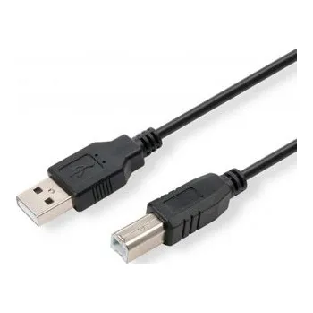 Datový kabel Logo USB kabel (2.0), USB A samec - USB B samec, 1.8m, černý