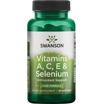 Zdraví Swanson Vitamins A, C, E & Selenium (ACES) Doplněk stravy pro podporu imunity 60 ks, gelové tablety