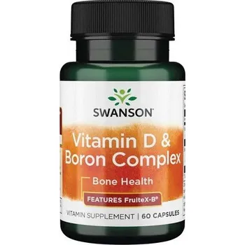 Zdraví Swanson Vitamin D & Boron Complex Doplněk stravy s vitamínem D a boronem 60 ks, kapsle, EXP. 11/2023