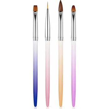 Kosmetický štětec Sada štětců na nehty - 4 ks