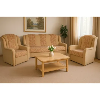 Sedací souprava FALCO Sedací souprava Pohoda 3+1+1 žlutý vzor