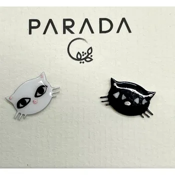 Náušnice Náušnice kočičky bílá a černá PARADA