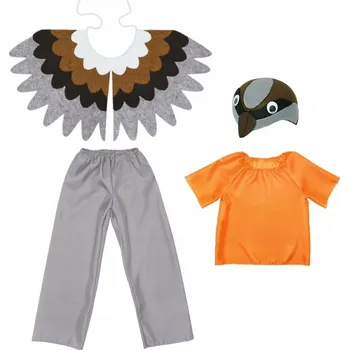 Karnevalový kostým KOSTÝM STEHLÍK KALHOTY HALENKA ČEPICE PODZIM 116-128