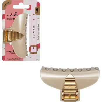Ozdoba do vlasů Invisibobble Clipstar Golden Clasp M limitovaná edice skřipce do vlasů bez kovu 1 ks, Golden Clasp
