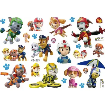 Odstranitelné tetování TETOVÁNÍ Tlapková patrola OMYVATELNÉ TETOVÁNÍ Tlapková patrola DOČASNÉ PEJSCI MIX