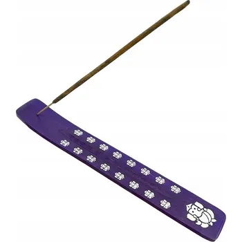 Obraz Podstavec na vonné tyčinky – Mango dřevo | Fialový Ganesh 25 cm