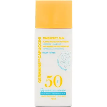 Opalování Germaine de Capuccini Fluido Protector Antiedad Color SPF50 ochranná emulze na opalování s SPF50 50 ml