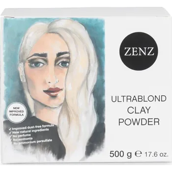 Barva na vlasy ZENZ Organic Ultrablond Clay Powder zesvětlující pudr bez amoniaku 500 g