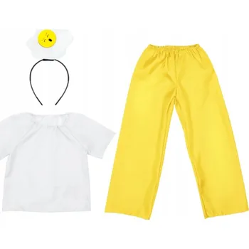 Karnevalový kostým KOSTÝM VAJÍČKO SÁZENÉ VAJÍČKO ŽLUTÉ 134-140 4 dílků