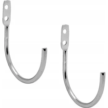 Věšák 2 ks Ohnutý věšák do šatny 4 cm široký, 1 cm hluboký, 4,8 cm dílenský