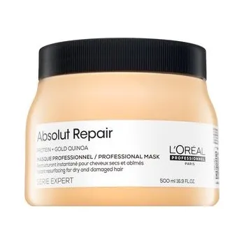 Vlasová regenerace L´Oréal Professionnel Série Expert Absolut Repair Gold Quinoa + Protein Masque vyživující maska pro velmi poškozené vlasy 500 ml