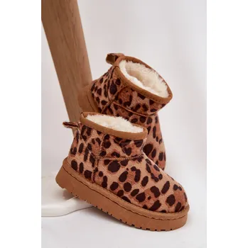 Dětská běžecká obuv Boto Dětské mládežnické sněhule s teplou výplní Mireya Barva: Béžová, Velikost: 24