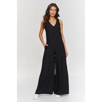 Dámský overall Elegantní overal s výstřihem do V M882 Barva: Černá, Velikost: M