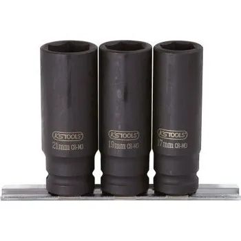 Gola hlavice Souprava šestihranných silových nástrcných orechu 1/2", krátké, 3dílná