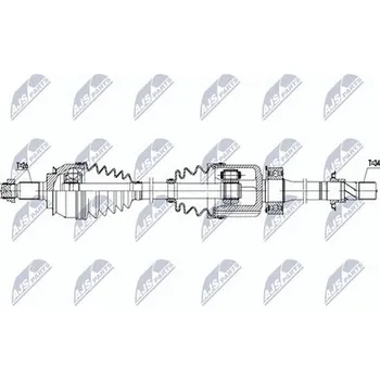Hnací hřídel - poloosa NTY NPW-BM-156