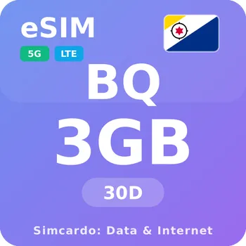 SIM karta Bonaire, Svatý Eustach a Saba Mobilní Internet - eSIM 3GB 30 dní datová SIM karta