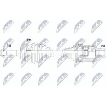 Poloosa kola Hnací hřídel - poloosa NTY NPW-FR-226