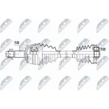Poloosa kola Hnací hřídel - poloosa NTY NPW-FT-091