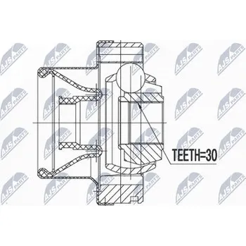 Hřídel nápravy Kloub, kloubový hřídel NTY NPW-BM-072